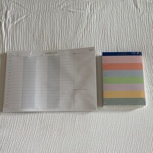 Weekly Planner and Notepad Set NWT